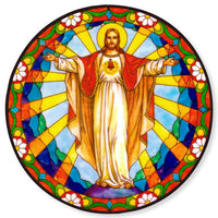 Risen Christ Stained Glass Suncatcher Sticker Window Cling