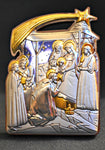 Nativity with Star Scene Pressed Aluminum Standing Plaque