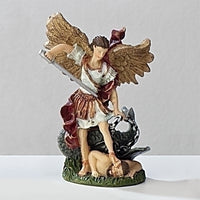 St. Michael the Archangel 3.5" Statue with Prayer Card & Biography