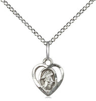 Sterling Silver Guardian Angel Pendant Necklace 18" by Bliss