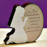 Copy of First Communion Standing Plaque for Girl Abbey Press 56530AU