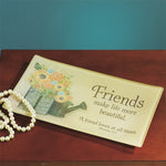 Friends Make Life More Beautiful Glass Jewelry Tray Proverbs 17:17