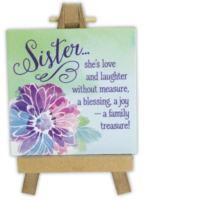 Sister She is Love and Laughter... Plaque and Easel