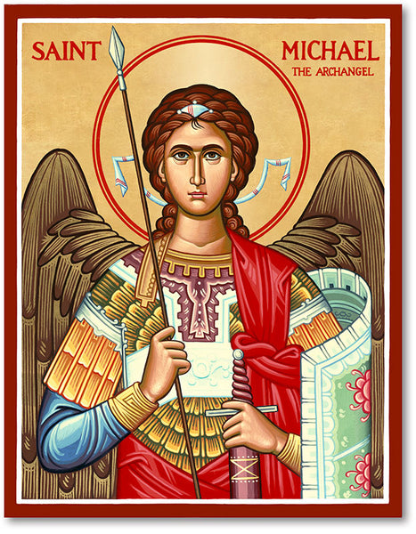 St. Michael the Archangel Icon 8x10 Print Unframed by Monastery Icons 583LGU