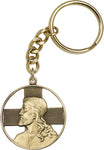 Gold Oxide Jesus Christ Profile Key Ring Keychain By Bliss MADE USA