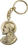 Gold Oxide Sacred Heart of Jesus Key Ring Keychain By Bliss