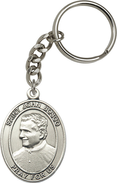 St. John Bosco Pewter Key Ring Keychain By Bliss MADE USA