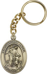 Guardian Angel Gold Oxide Key Ring Keychain By Bliss MADE USA