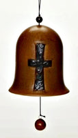 Franciscan Style Cross Bell Brown Garden Bell Roman 72190