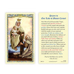 Our Lady of Mount Carmel Laminated Prayer Cards - 25 PACK
