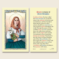 St. Dymphna Prayer Holy Card - 25/pack by Ambrosiana - Laminated