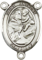 Pewter St. Anthony of Padua Rosary Centerpiece ONLY -  by Bliss