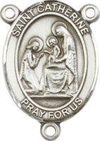 Pewter Saint Catherine of Siena Rosary Centerpiece ONLY - Make Your Own Rosary