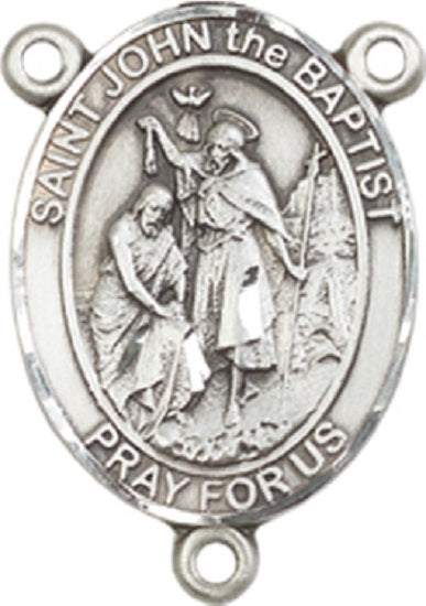 Pewter Saint John the Baptist Rosary Centerpiece ONLY - Make Your Own Rosary