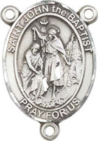 Sterling Silver Saint John the Baptist Rosary Centerpiece ONLY - Make Your Own Rosary