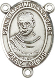 St. Maximilian Kolbe Rosary Centerpiece ONLY - Pewter by Bliss