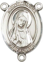 Sterling Silver Saint Monica Rosary Centerpiece ONLY - Make Your Own Rosary