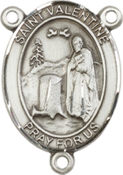 Pewter Saint Valentine Rosary Centerpiece ONLY - Make Your Own Rosary