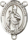 Sterling Silver Saint Augustine of Hippo Rosary Centerpiece ONLY - Make Your Own Rosary