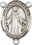 Sterling Silver Our Lady of Peace Rosary Centerpiece ONLY - Make Your Own Rosary by Bliss