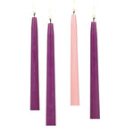 Advent 12" Taper Candles 3 Purple 1 Pink By Praise Light