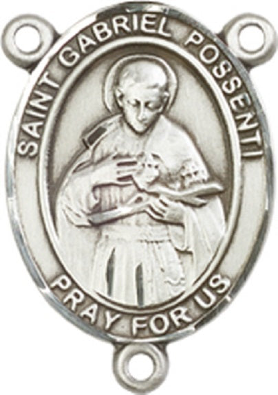 Pewter St. Gabriel Possenti Rosary Centerpiece ONLY by Bliss