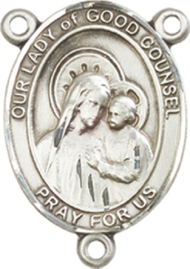 Pewter Our Lady of Good Counsel Rosary Centerpiece ONLY - Make Your Own Rosary