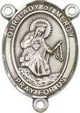 Pewter Our Lady of Mercy Rosary Centerpiece ONLY - Make Your Own Rosary