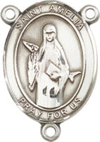 Pewter St. Amelia Rosary Centerpiece ONLY - Make Your Own Rosary by Bliss