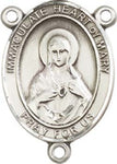 Sterling Silver Immaculate Heart of Mary Rosary Centerpiece ONLY - Make Your Own Rosary by Bliss