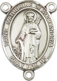 Pewter Saint Catherine of Alexandria Rosary Centerpiece ONLY - Make Your Own Rosary