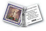 Pocket Size Our Lady of Fatima Metal Statue & Prayer Card