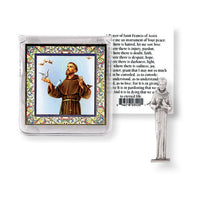 St. Francis of Assisi Metal Pocket Statue with Prayer Card