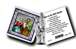 Pocket Size Holy Family Metal Statue & Prayer Card