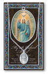 Pewter St. Gabriel Archangel Patron Saint Oval Medal Patron of Communication Workers