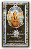 Pewter St. Kateri Tekakwitha Patron Saint Oval Medal Patron of Ecology