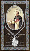 Pewter St. Thomas Aquinas Patron Saint Oval Medal Patron of Schools