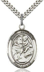 Sterling Silver St. Anthony of Padua Patron Oval Medal Pendant Necklace by Bliss