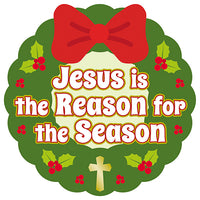 Jesus is the Reason for the Season Christmas Wreath Auto Car Magnet Autom B3778