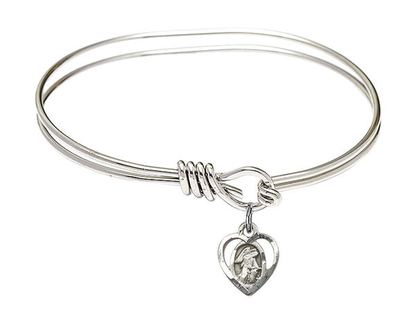 Sterling Silver Guardian Angel Bangle Bracelet by Bliss Jewelers
