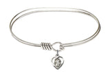 Sterling Silver Guardian Angel Bangle Bracelet by Bliss Jewelers