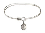 St. Genesius Sterling Silver Patron Bangle Bracelet 7" Patron of Actors by Bliss