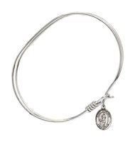 St. Genesius Sterling Silver Patron Bangle Bracelet 7" Patron of Actors by Bliss