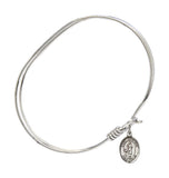 St. Genesius Sterling Silver Patron Bangle Bracelet 7" Patron of Actors by Bliss