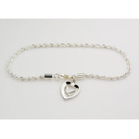 7.5" Chain Bracelet with Holy Spirit Dove in Heart Charm - Confirmation Gift! McVan BR879