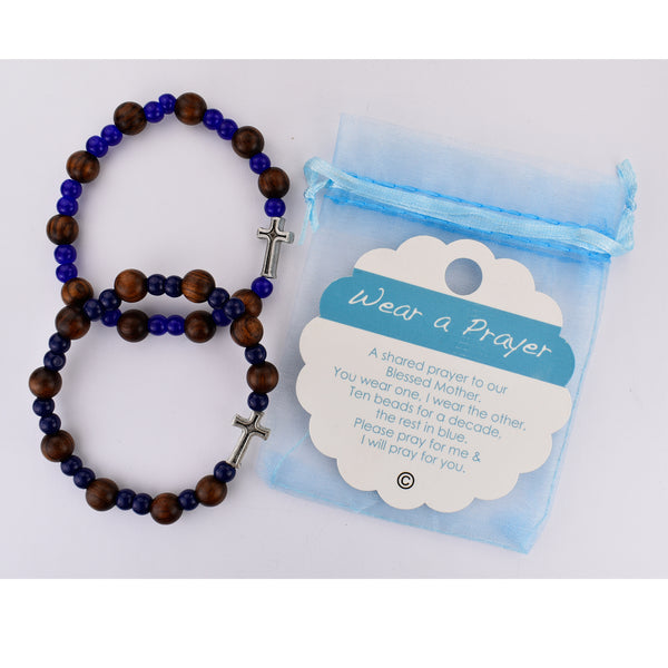 Wear A Prayer Rosary Bracelet Set One for You One for a Friend