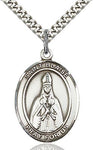 Sterling Silver St. Blaise Patron Oval Medal Pendant Necklace by Bliss