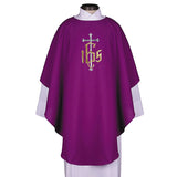 IHS Chasuble by R.J. Toomey D1737 Vestment Purple