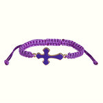 Adjustable Enamel Cross Cord Bracelet Threads of Faith