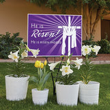He is Risen He is Risen Indeed Easter Yard Sign